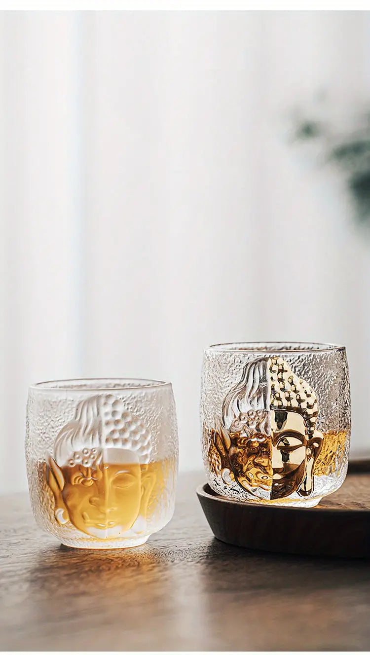 Crystal Goblet with Buddha Devil Pattern (1pc)