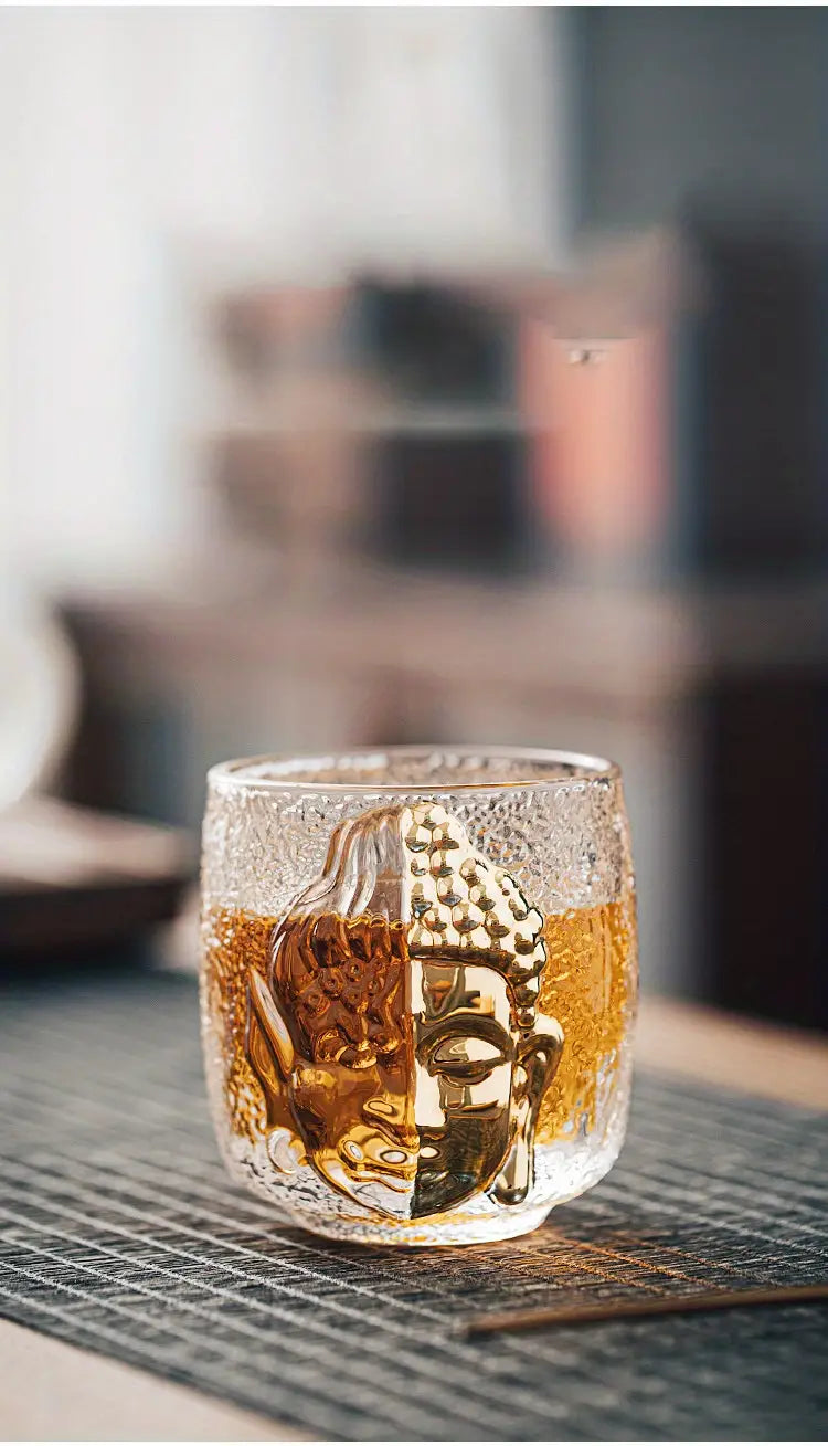 Crystal Goblet with Buddha Devil Pattern (1pc)